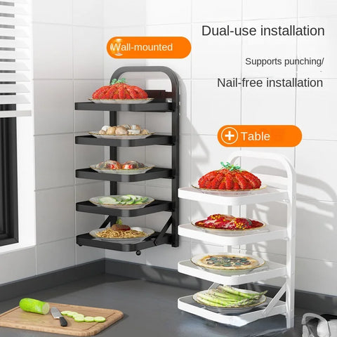 Kitchen Foldable Side Dish Rack