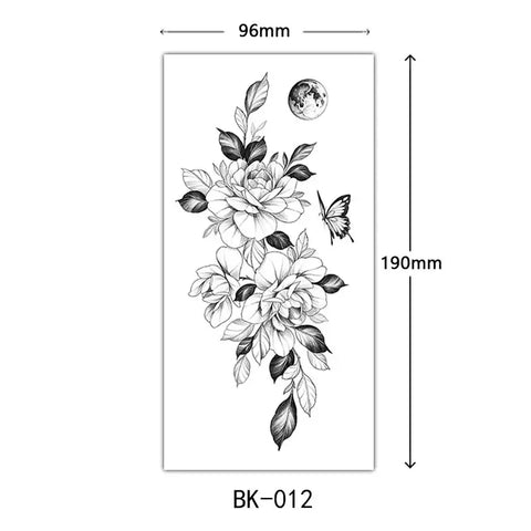 Waterproof Flower Temporary Tattoos