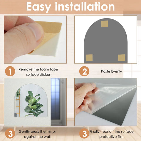 4 PCS Dura Mirror Stickers