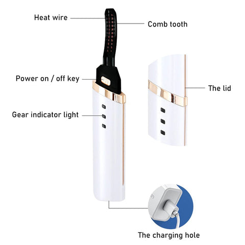 Adjustable Heating Eyelash Curler