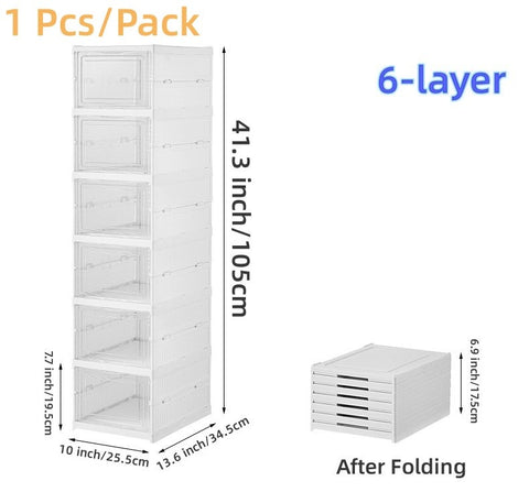 6 Layers Foldable Shoe Box