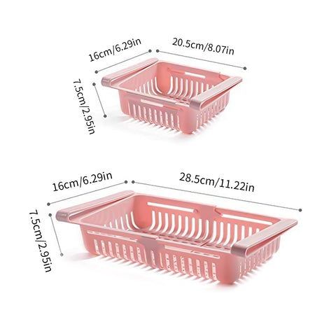 Plastic retractable Fridge Drawer Organizer