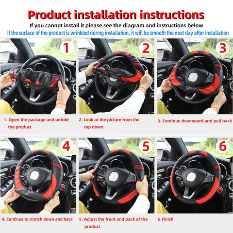 PU Leather Steering Wheel Cover