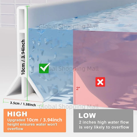 10cm/4" High Shower Dam