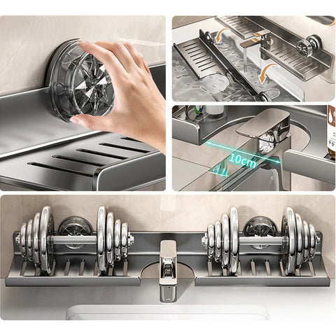 Suction Cup Faucet Draining Rack