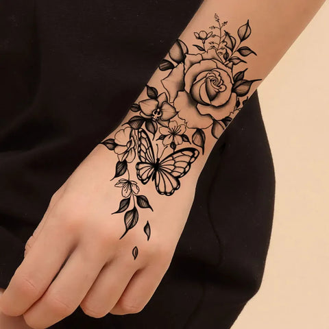 Waterproof Flower Temporary Tattoos