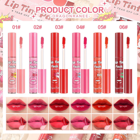 6PCS/Set LustraKiss Temporary Lip Tattoo