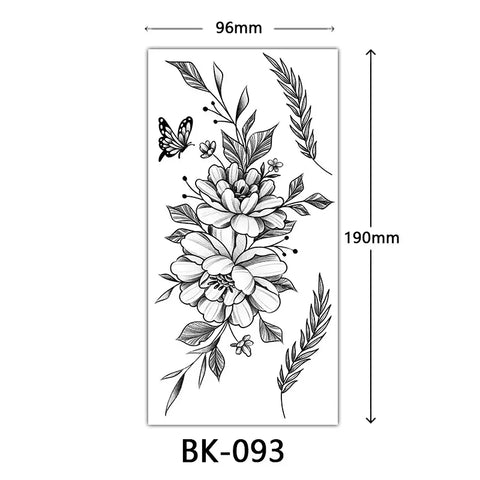 Waterproof Flower Temporary Tattoos