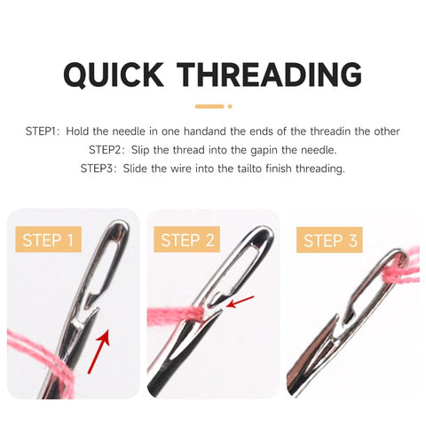 12/36PCS Easy-Threading Sewing Needles