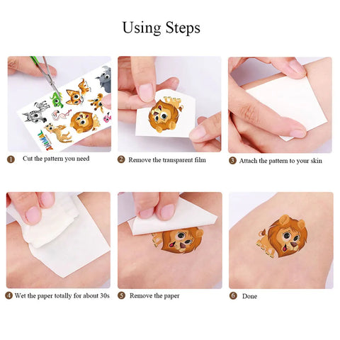 Color Flower Tattoo Sticker