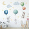 Flying Rabbits Wall Stickers
