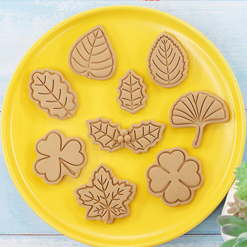 8PCS Leaf Cookies Mold Cutter
