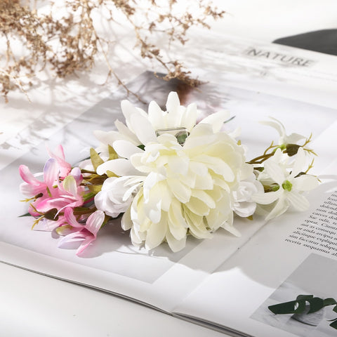 40 Styles Plush Synthetic Fabric Flower Hair Claw