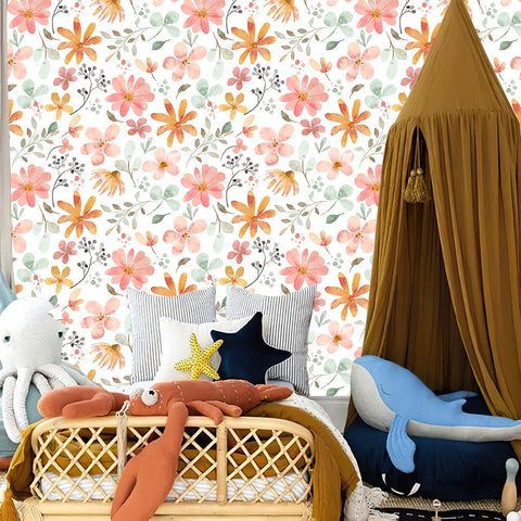 Pastoral Style Peel And Stick Wallpaper