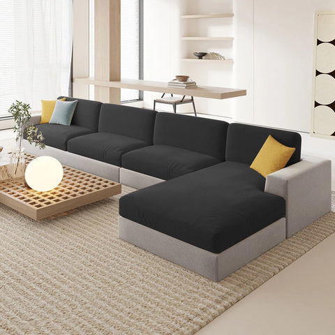 Black Velvet Sofa Seat Cushion Cover