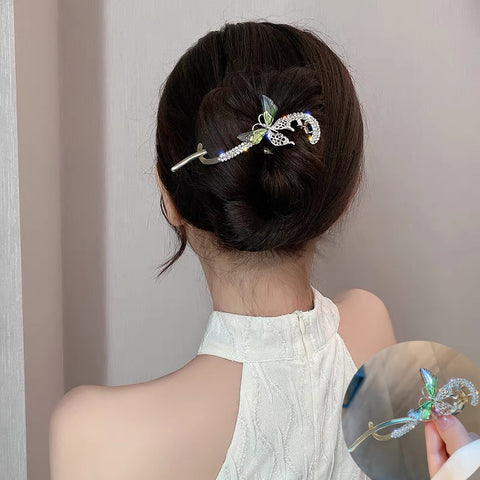 Elegant Rhinestone Metal Hair Pin