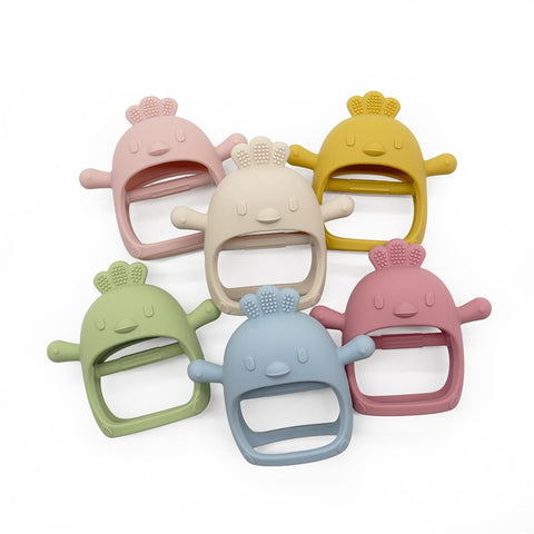 1PC Soft Silicone Baby Hand Teether