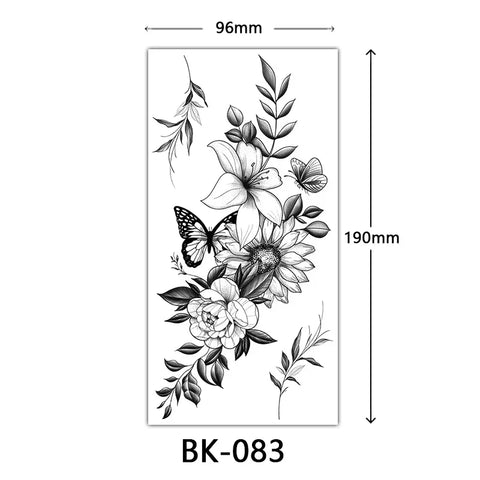Waterproof Flower Temporary Tattoos
