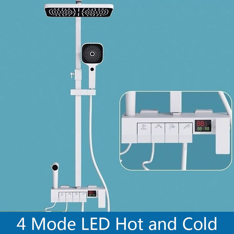 Digital Rainfall Brass Shower