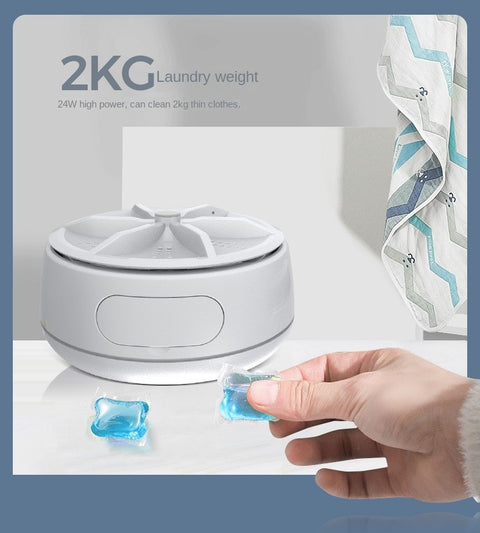 Portable Washing Machine with Detergent Grid