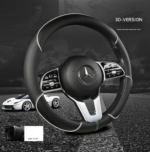 Leather Steering Wheel Cover