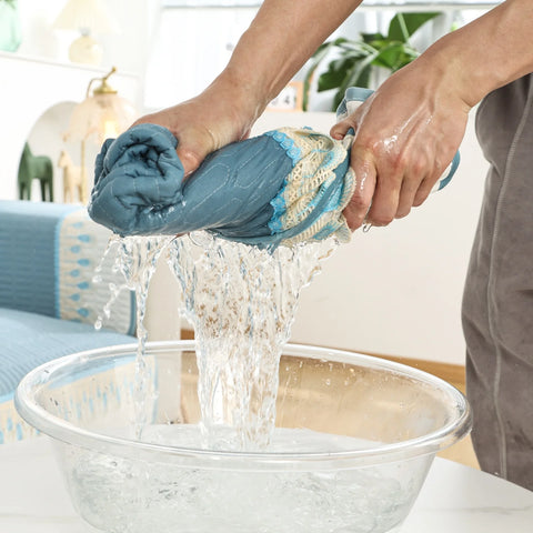 Feather Embroidery Sofa Seat Protector