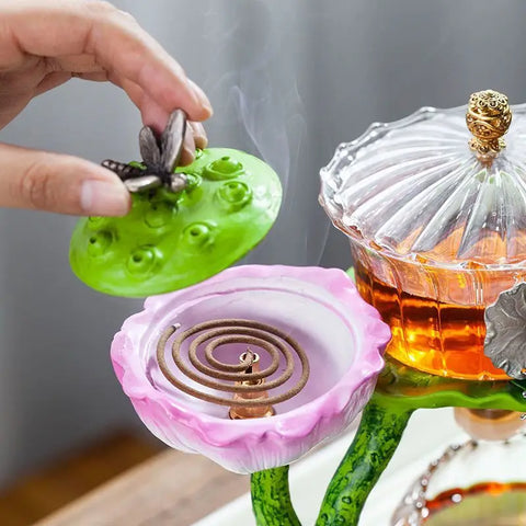 Lotus Essence: Heat-Resistant Kungfu Tea Set
