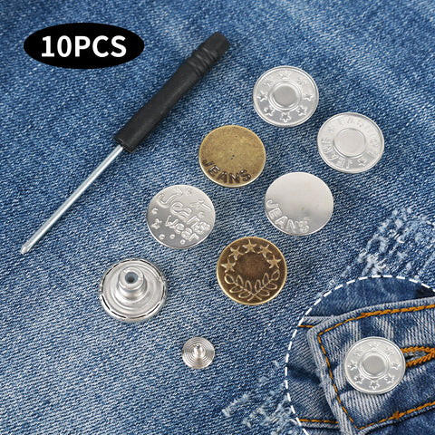 10PCS Jeans Buttons Replacement