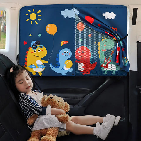 Cartoon Car Sun Shade Curtain