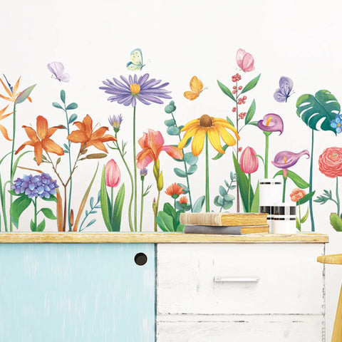 Colorful Flowers Wall Sticker