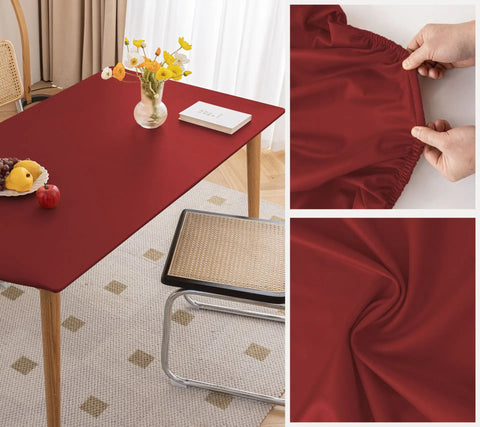 Faux Leather Elastic Tablecloth