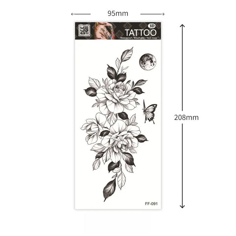 Color Flower Tattoo Sticker