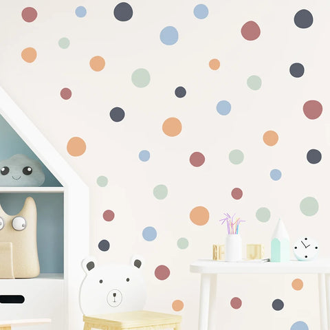 60PCS/set Polka Dots Wall Stickers