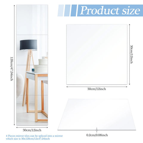 4PCS Acrylic Glow Mirrors