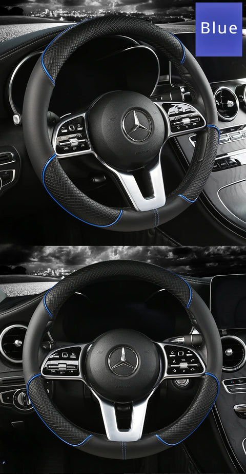 Leather Steering Wheel Cover