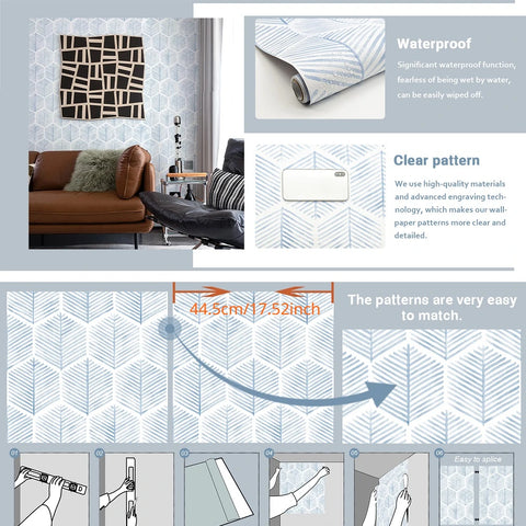 Modern Geometric Peel and Stick Wallpaper