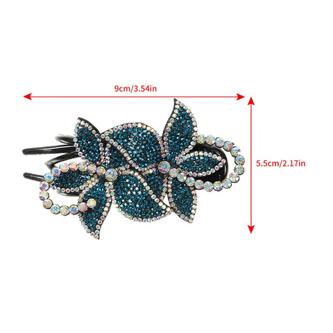 Elegant Rhinestone Flower Clip