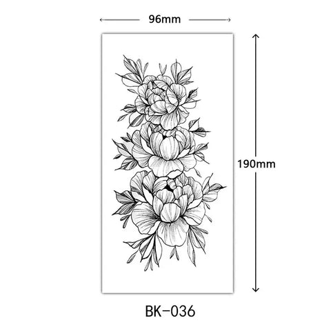 Waterproof Flower Temporary Tattoos
