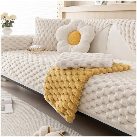 Non-slip Plush Sofa Cover