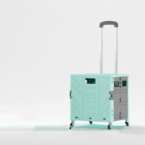 50L Folding Shopping Cart Pull Trolley