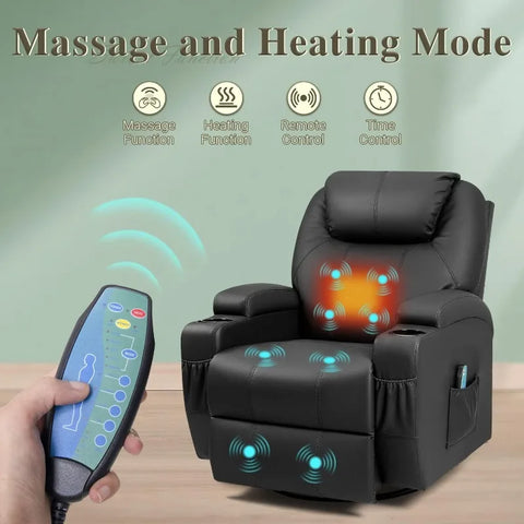 Rocking Recliner Sofa Chair with Massage and Heating