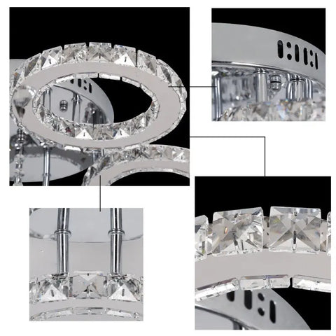 Luxora Beam Luxury Crystal Ceiling Fan