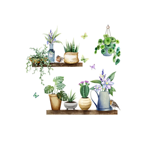 Cactus Potted Plants Wall Stickers