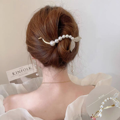 Elegant Rhinestone Metal Hair Pin