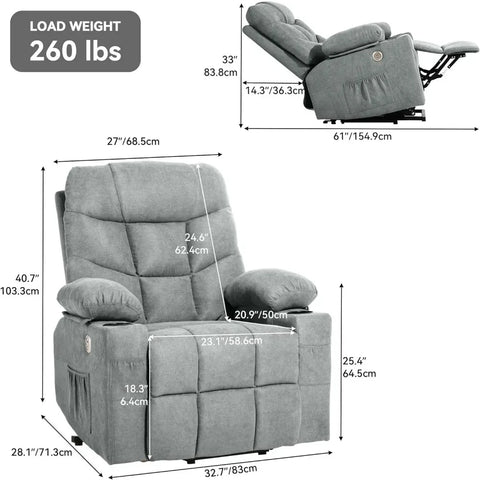 Massage Power Lift Recliner Chair