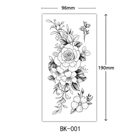 Waterproof Flower Temporary Tattoos
