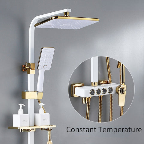 Smart Black Gold Shower Set