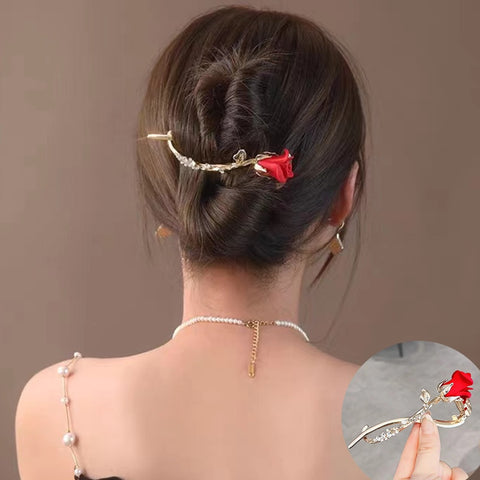 Elegant Rhinestone Metal Hair Pin