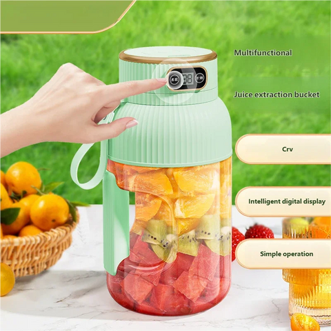 1200ML Portable Blender Bottle, USB Rechargeable Personal Smoothie Maker with 4 Stainless Steel Blades, Wireless Fruit Juicer Cup for Shakes, Smoothies & Protein Drinks