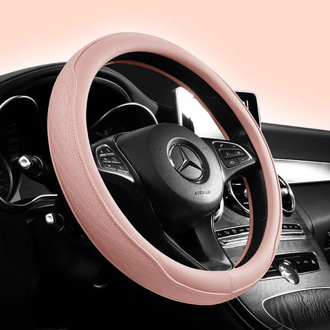 Leather Steering Wheel Cover